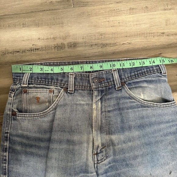 Men's Vintage Levi's Orange Tab Size 30x30 Bootleg Creased Front - Picture 8 of 11